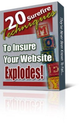 Product picture 20 Surefire Techniques To Insure Your Website Explodes PLR